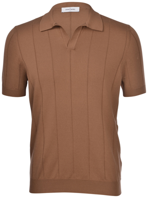 Picture of SILK RIBBED KNIT SKIPPER POLO