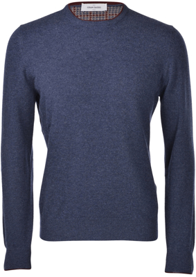 Picture of CREW NECK WITH PROFILES AND TWEED PATCHES