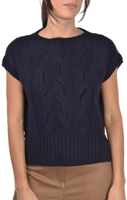 Picture of RICE STITCH CABLED KNIT T-SHIRT