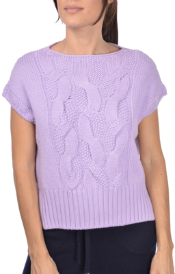 Picture of RICE STITCH CABLED KNIT T-SHIRT
