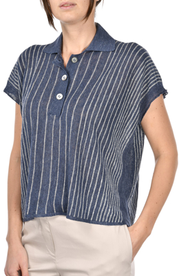 Picture of LINEN STRIPED KNIT POLO