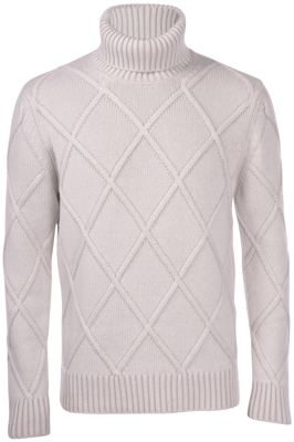 Picture of ARGYLE CASHMERE VANISE' TURTLENECK