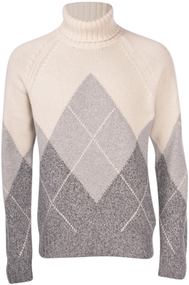 Picture of ECO-CASHMERE ARGYLE TURTLENECK