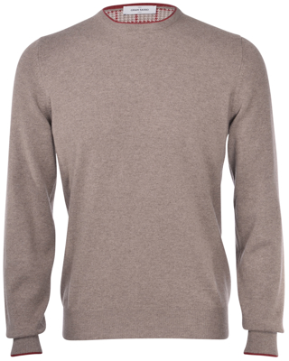 Picture of CREW NECK WITH PROFILES AND TWEED PATCHES