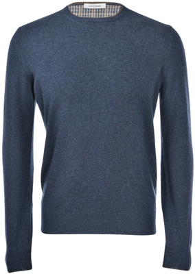 Picture of CREW NECK WITH PROFILES AND TWEED PATCHES