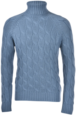 Picture of SUPER GEELONG CABLED RAGLAN TURTLENECK