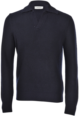 Picture of HALF-FISHERMAN'S RIB KNIT SKIPPER POLO