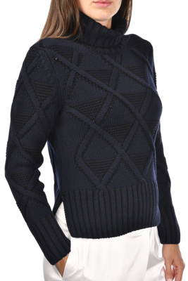 Picture of LINKS STITCH DIAMOND VANISE' TURTLENECK