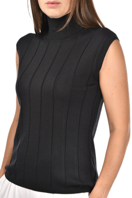 Picture of RIBBED SLEEVELESS MOCK NECK