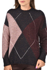 Picture of SLUB ARGYLE PATTERNED CREW NECK