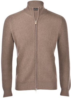 Immagine di FULL ZIP A COSTE IN CASHMERE