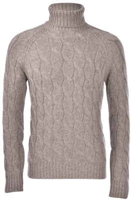 Picture of SUPER GEELONG CABLED RAGLAN TURTLENECK