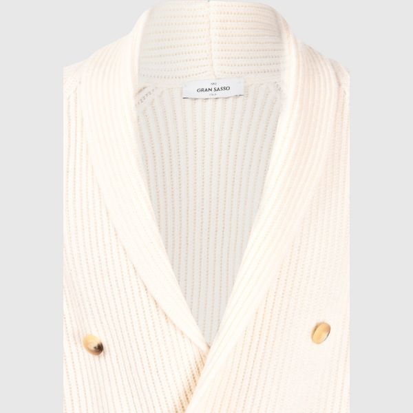 Immagine di Cardigan doppiopetto a maglia inglese