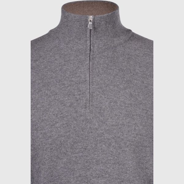 Picture of Cashmere mock zip 