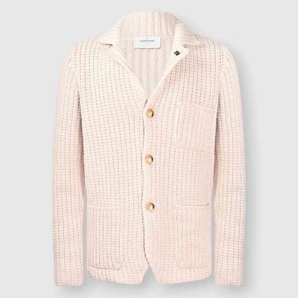 Picture of Waffle stitch super geelong knit jacket