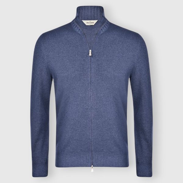 Immagine di Full zip vintage misto cashmere