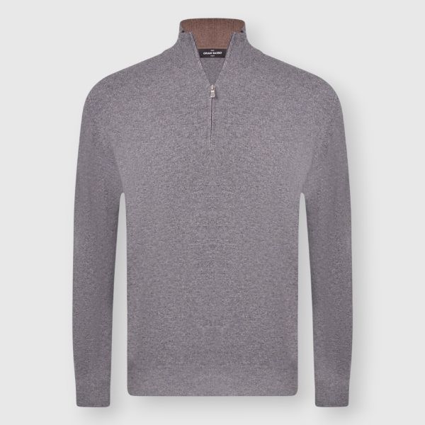 Picture of Cashmere mock zip 