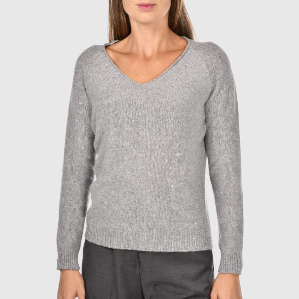 Picture of Micro sequins v neck