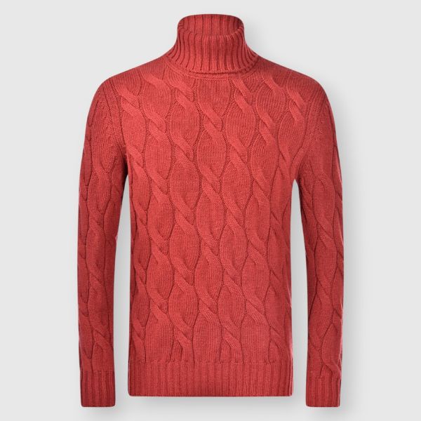 Picture of Cabled cashmere turtleneck