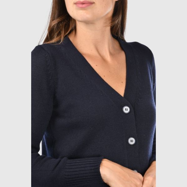 Immagine di Cardigan 3 fili in lana merinos