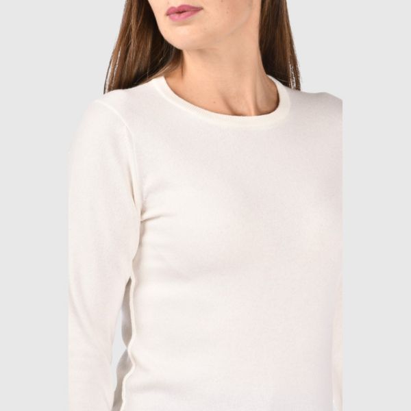 Picture of Reverse stitching cashmere crew neck