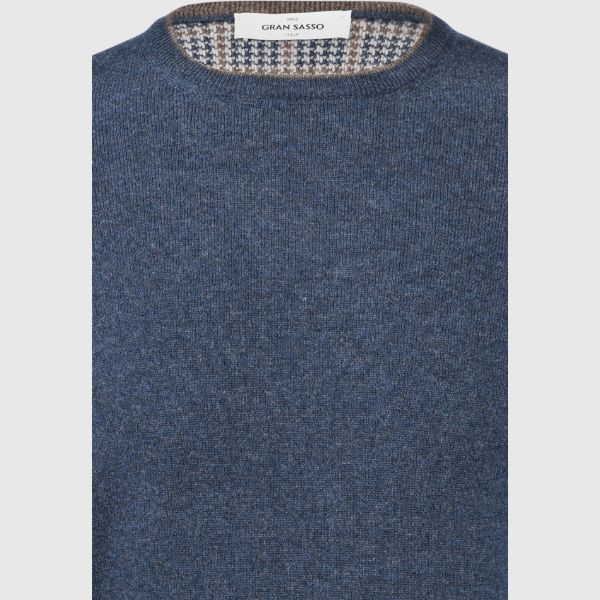 Picture of Crew neck with profiles and tweed patches