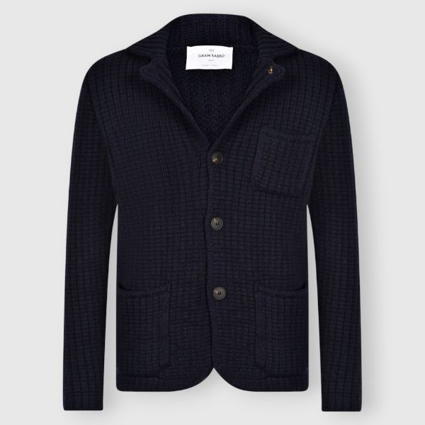 Picture of Waffle stitch super geelong knit jacket