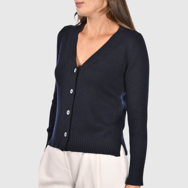 Immagine di Cardigan 3 fili in lana merinos