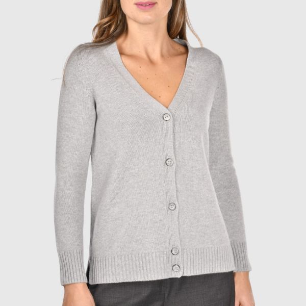 Immagine di Cardigan 3 fili in misto cashmere