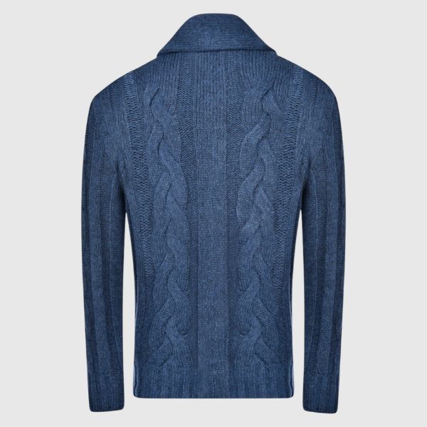 Picture of Cabled shawl collar cardigan