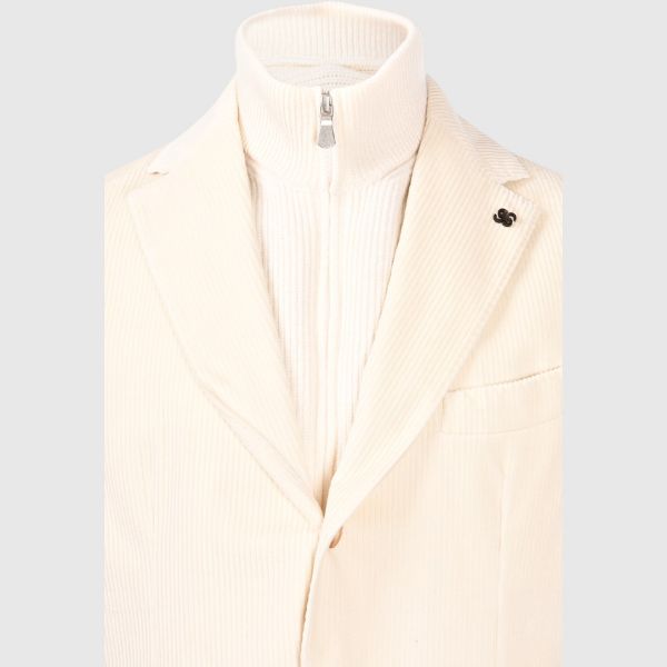 Picture of Corduroy and super geelong wool jacket
