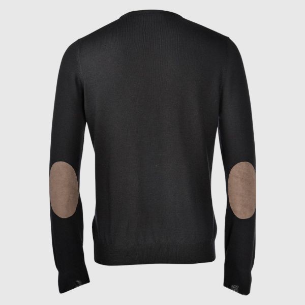 Picture of Alcantara patches crew neck
