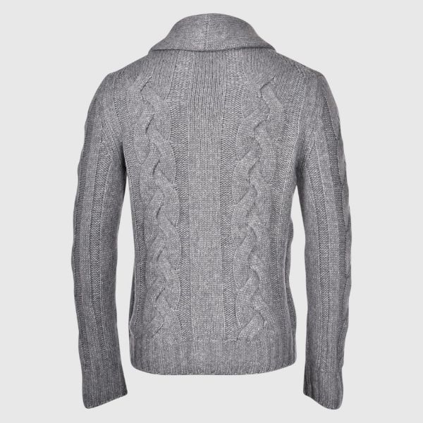 Picture of Cabled shawl collar cardigan