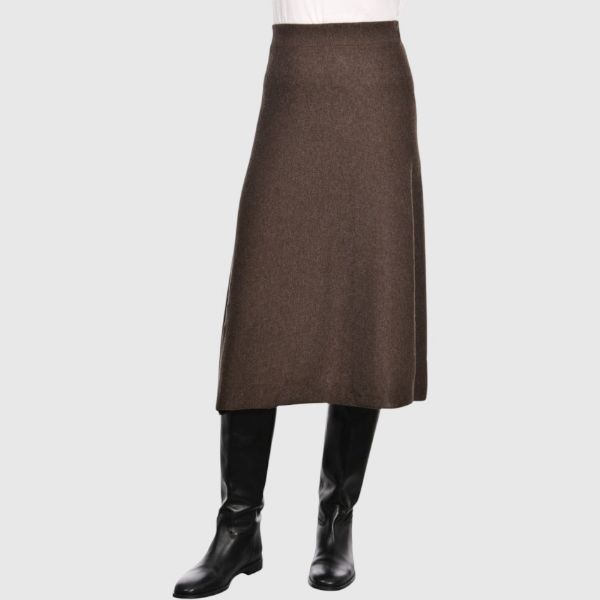 Picture of Stockinette stitch knit fleared skirt