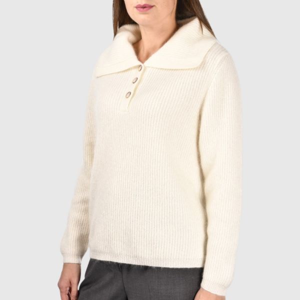 Immagine di Polo misto mohair a maglia inglese