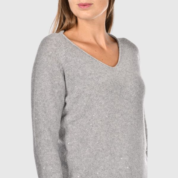Picture of Micro sequins v neck