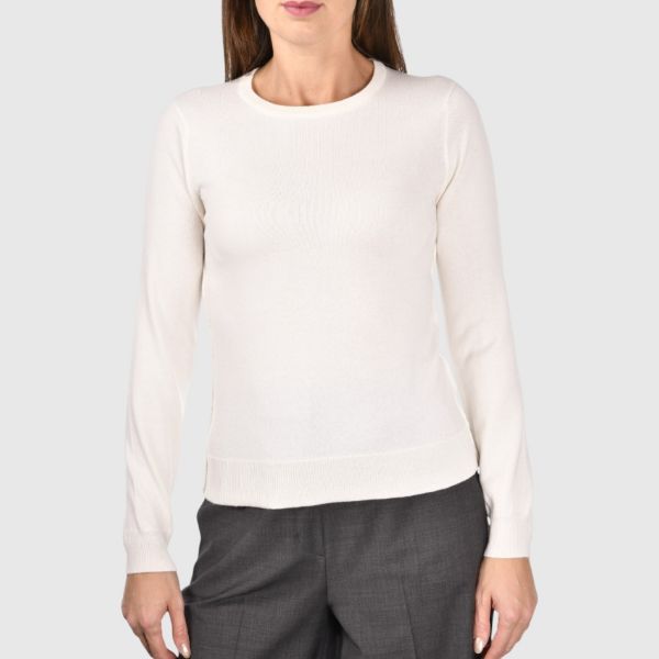 Picture of Reverse stitching cashmere crew neck