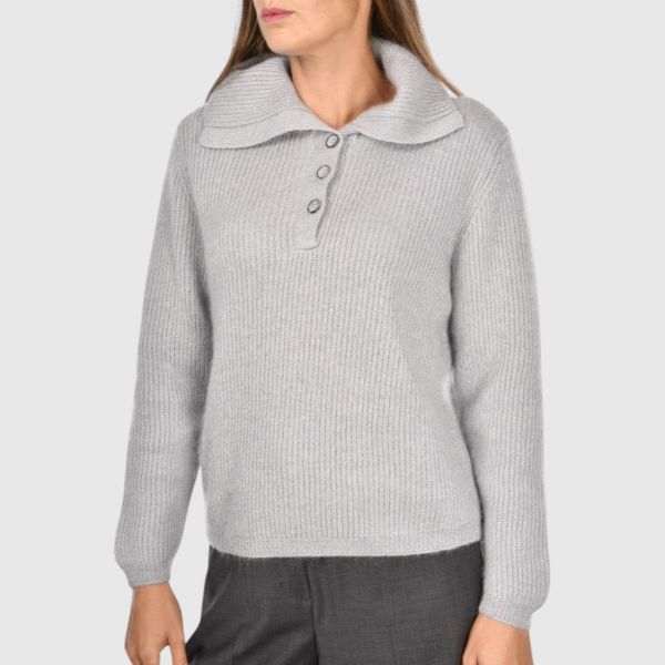 Picture of Fisherman's rib mohair blend polo