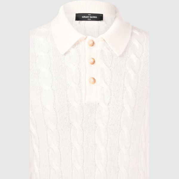 Immagine di Polo in cashmere a trecce