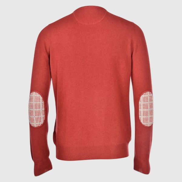 Immagine di Girocollo con profili e toppe tweed