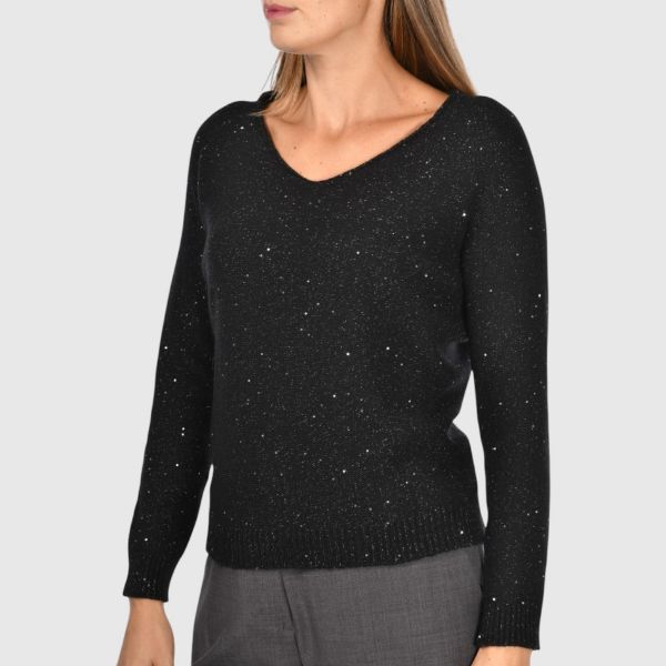 Picture of Micro sequins v neck
