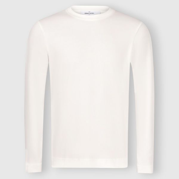 Immagine di T-shirt interlock cotone pima maniche lunghe