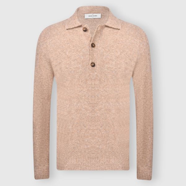 Gran Sasso. Boucle Knit Polo | Gran Sasso