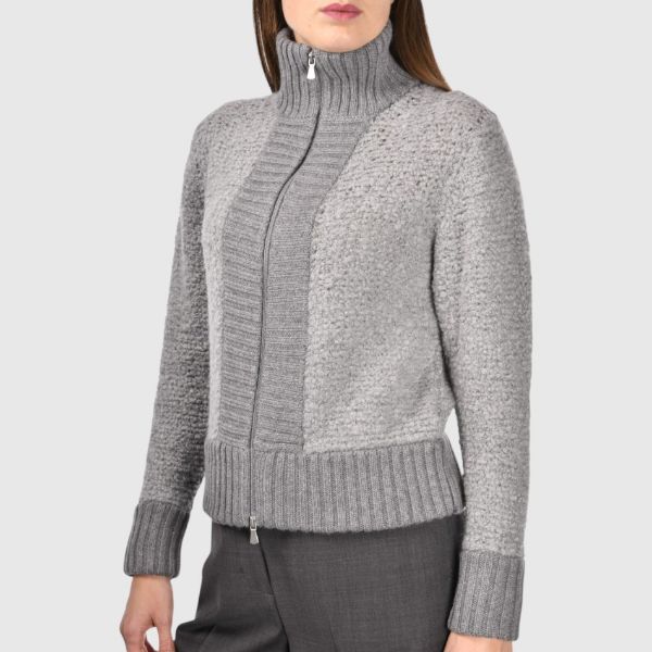 Picture of Boucle' zip bomber jacket