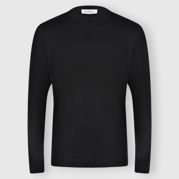 Immagine di T-shirt interlock cotone pima maniche lunghe