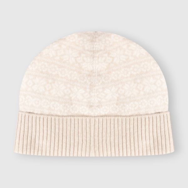 Picture of Jacquard cashmere beanie