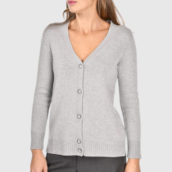 Immagine di Cardigan 3 fili in misto cashmere
