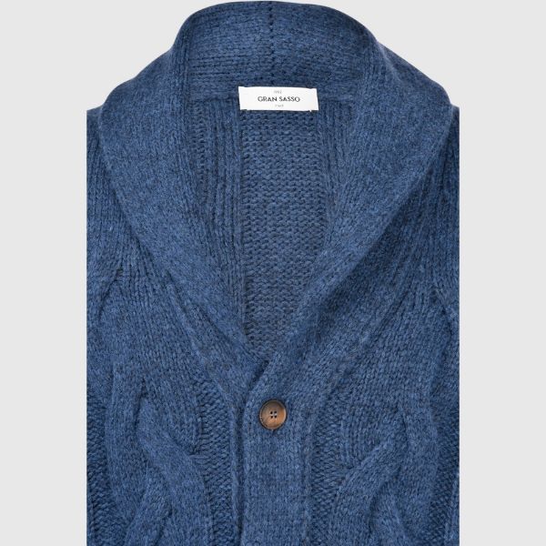 Picture of Cabled shawl collar cardigan