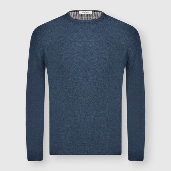 Picture of Crew neck with profiles and tweed patches