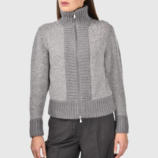 Picture of Boucle' zip bomber jacket